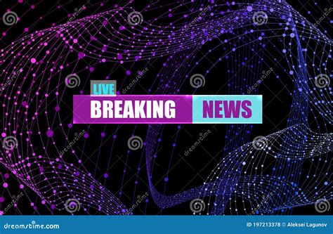 Vector Breaking News Banner Template, Live News, Colorful Abstract Background. Stock Vector ...