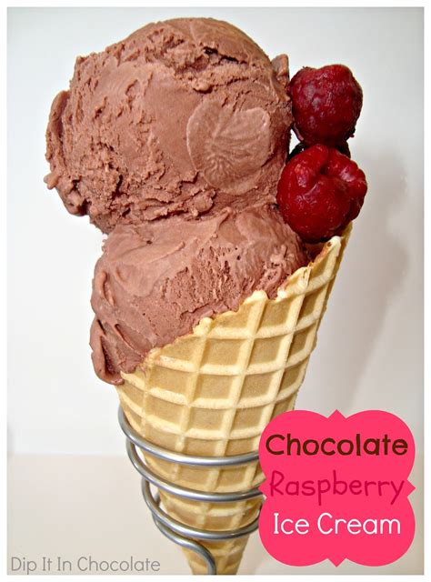 Chocolate Raspberry Ice Cream ~ Dip it in Chocolate