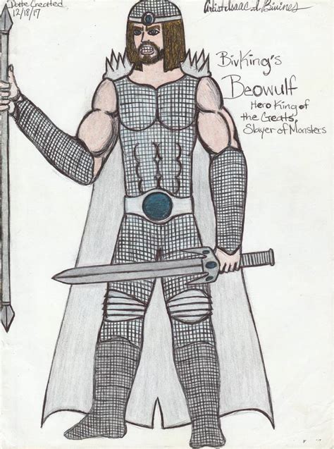 Beowulf Hero King of The Geats ,Slayer of Monsters Drawing by ISAAC ...