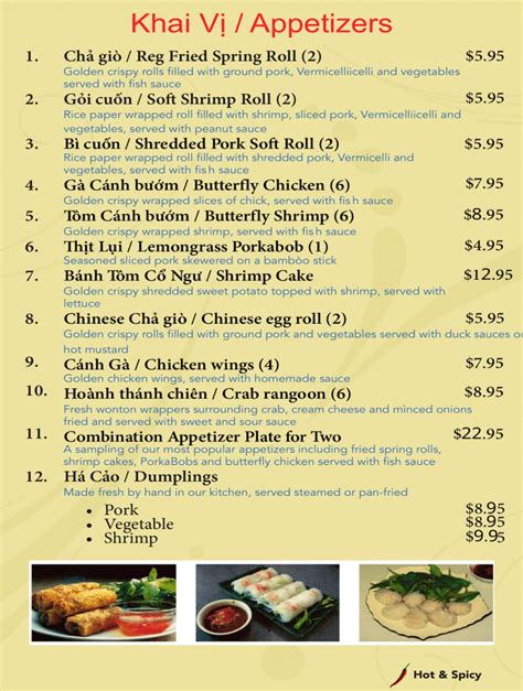 Little Saigon’s Menu – Little Saigon Restaurant