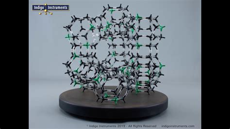 Zeolite Crystal Structure Molecular Model Rotation - YouTube