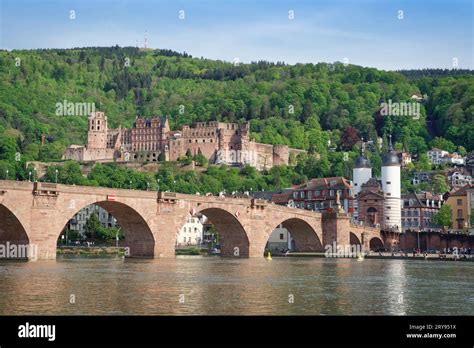 Photo of old bridge of Heidelberg Germany with the blue skys. Taken on ...