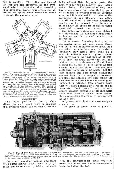 The Adams-Farwell with a Air-Cooled Five Cylinder Rotary Engine - Details & Video