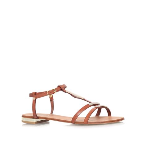 Carvela kurt geiger Kinetic Flat Sandals in Brown | Lyst