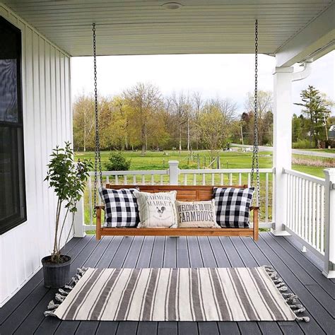 New Inspiration Farmhouse Porch Swing