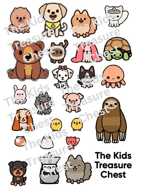 Toca Boca Paper PETS & ANIMALS / Printable / Downloadable / - Etsy