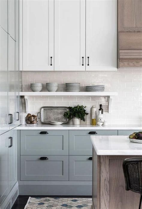 Soft Blue Gray Kitchen Cabinets