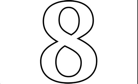 Printable Number 8 Coloring Page | Coloring pages, Printable numbers ...