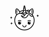 Emoji Inspired Unicorn Coloring  Page sketch template
