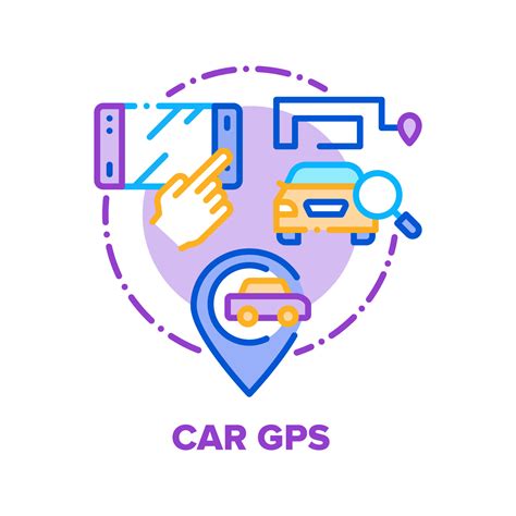 Car Gps Device Vector Concept Color Illustration 17385912 Vector Art at ...