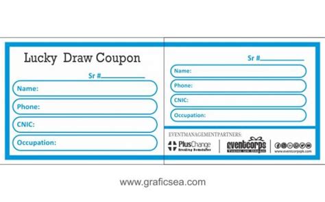 Lucky Draw Coupon Cdr File Template Free Download | Graficsea