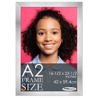 A2 Frame Silver Modern Minimalist - Wooden 16.5x23.5 Frame - Modern Wood A2 Picture Frame For A2 ...