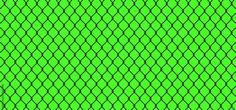 Steel wire chain, line fence. Chromakey, green screen background ...