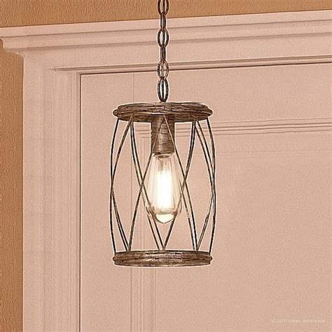 Urban Ambiance Luxury French Country Pendant Light, Small Size: 11.25"H x 6.5"W, with Shabby ...