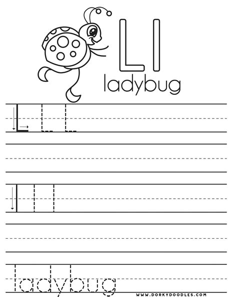 Printable Letter L Worksheets