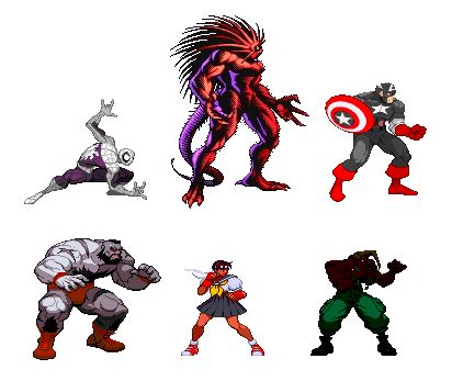 Marvel Super Heroes vs. Street Fighter secret characters | Marvel vs ...