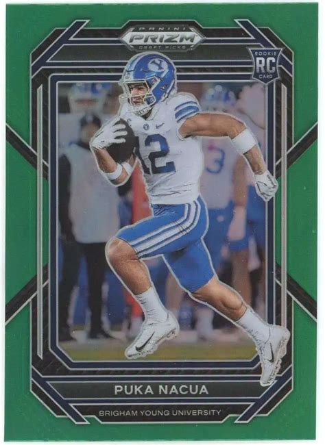 NFL 2023 Panini Prizm Draft Picks Single Card Green Puka Nacua 197 Rookie - ToyWiz