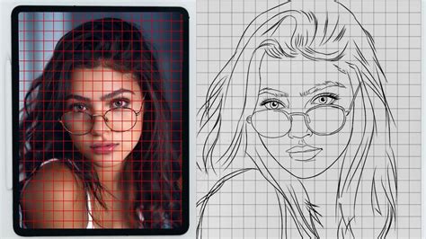 HOW TO DRAW OUTLINE OF FACE BY GRID METHOD | HOW TO DRAW PERFECT FACE OUTLINE | Face outline ...