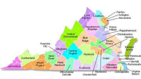 School Districts In Virginia Map | Tourist Map Of English