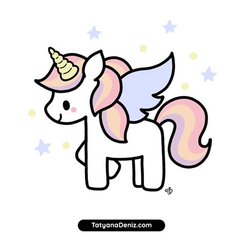 how to draw unicorn easy Archives - Tatyana Deniz