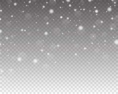 Realistic falling snow. Snow overlay effect. Falling snow isolated ...