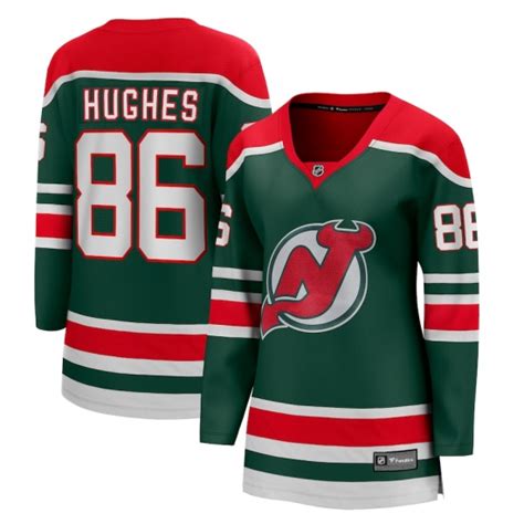 Women's New Jersey Devils #86 Jack Hughes Fanatics Branded Green 2020 ...