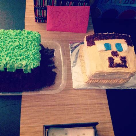 Delicious Minecraft-themed cakes for a Minecraft enthusiast's birthday