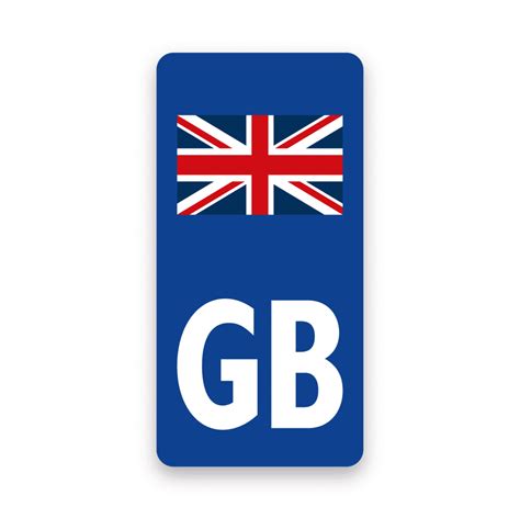 GB Motorcycle Number plate with united Kingdom flag, Self-adhesive Vinyl Sticker, post-Brexit ...