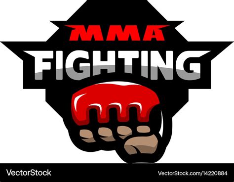 Mma fighting logo Royalty Free Vector Image - VectorStock