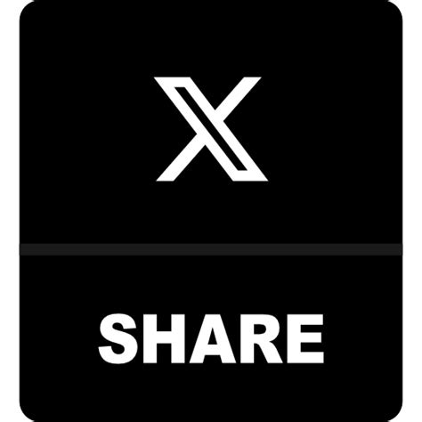 Share On X Button icon PNG and SVG Vector Free Download