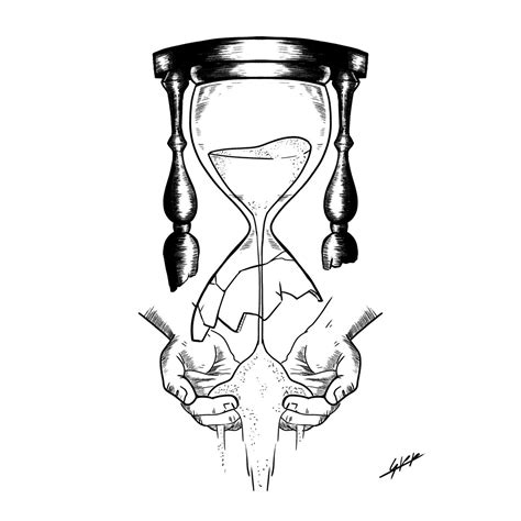 Broken Hourglass Art