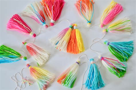 Yarn tassel garland tassels nursery decor rainbow | Etsy