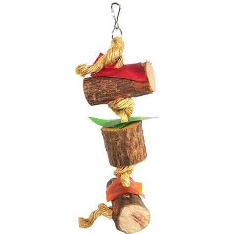 Playtime Natural Wood 3 Parrot Toy A great source of entertainment for ...