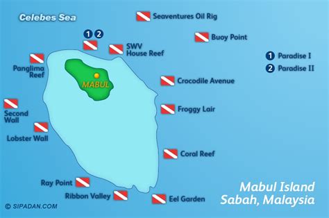 Sipadan Dive Site Map