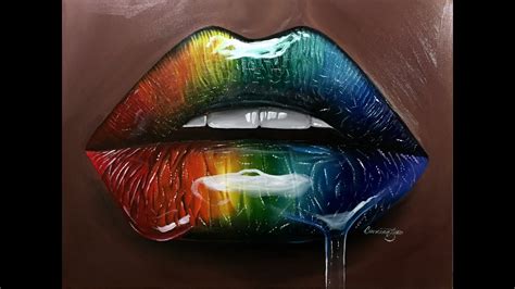 Rainbow Lips Drawing | Lipstutorial.org