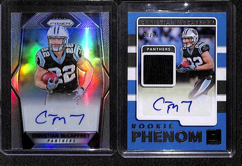 Lot Detail - Lot Of 2 Christian McCaffrey Autograph Rookie Cards