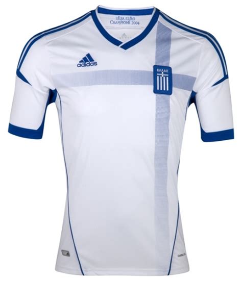 New Greece Euro 2012 Football Shirt- Adidas Greek Home Kit Euro 2012 | Euro 2012 Kits | Euro ...