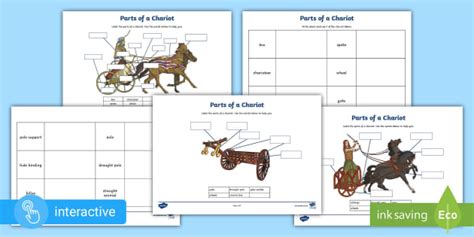 Parts of a Chariot Activity Sheets (teacher made) - Twinkl