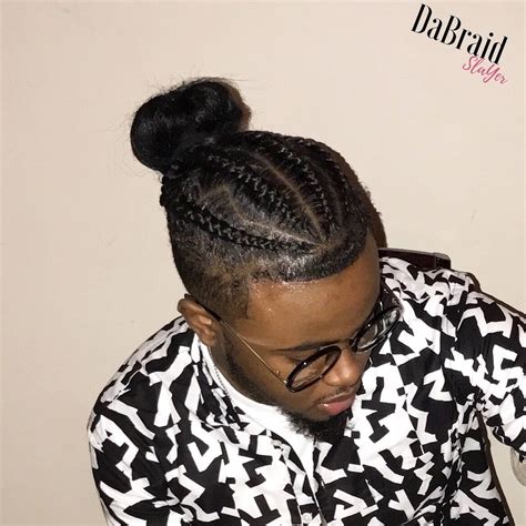 Black Man Bun With Braids / Man braids hairstyles + conorows braids man + french braids men ...