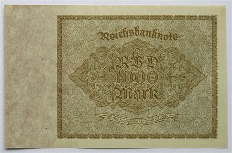 1000 Reichsbanknote 1922 - colonialcollectables buying and selling ...