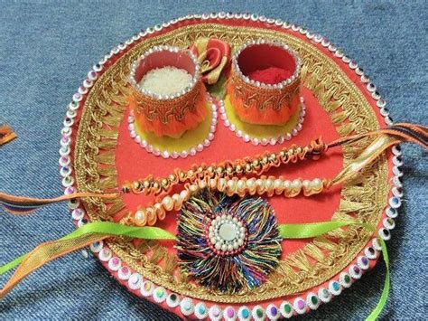 Rakhi Thali Decoration Ideas | Rakhi Thali decoradtion ideas kaise ...