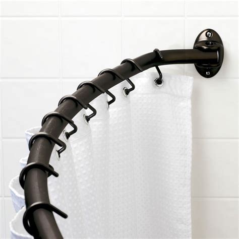 Curved Shower Rod Fits 60"-72" Oil rubbed Bronze | Curtain rods, Shower rod, Shower curtain rods