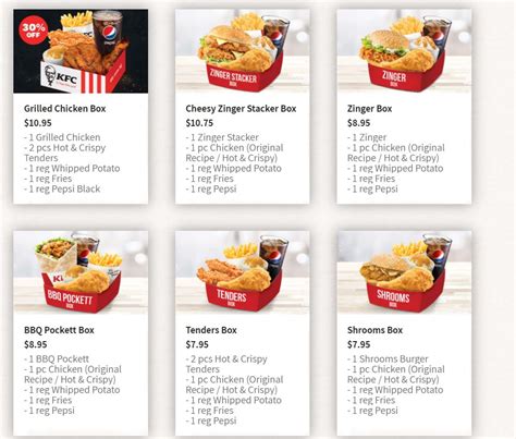 Kfc Singapore Menu Price 2020 : Kfc S Pore Has 18 Discount 1 For 1 Coupons Up To 68 Off For ...