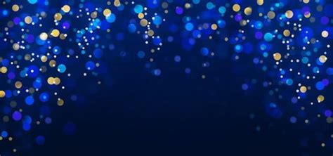 Blurred Bokeh Light With Blue And Gold Sparkle On Dark Blue Background in 2021 | Gold sparkle ...