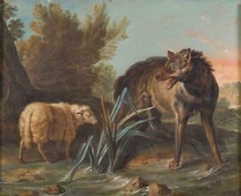 The wolf and the lamb - Jean-Baptiste Oudry - WikiArt.org