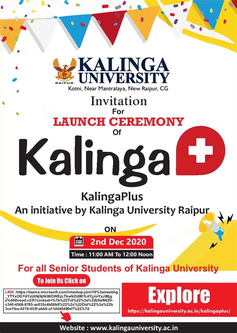 Kalinga plus launch – Kalinga University