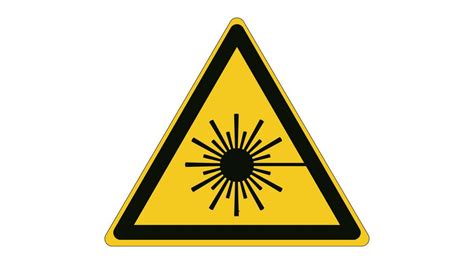 PIC W004-TRI 200-PE-CRD/1 | Brady ISO Safety Sign - Warning, Laser Beam, Triangular, Black on ...