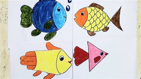 HOW TO DRAW DIFFERENT TYPES OF FISH