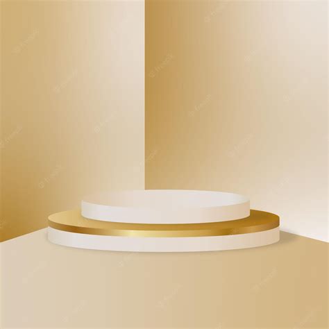 Premium Vector | Realistic golden podium showcase Product Stand design