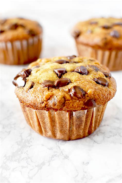 Moist Banana Chocolate Chip Muffins - The Taste of Kosher